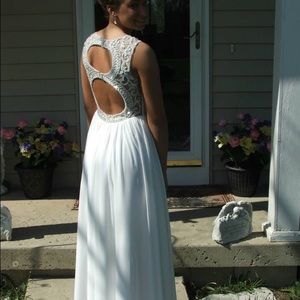 Long white formal dress