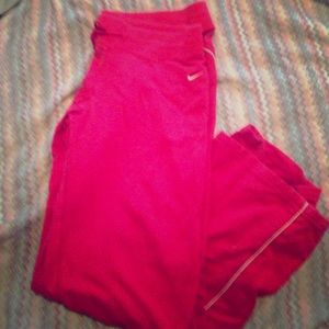 Super cute pink and white sweat pants by Nike