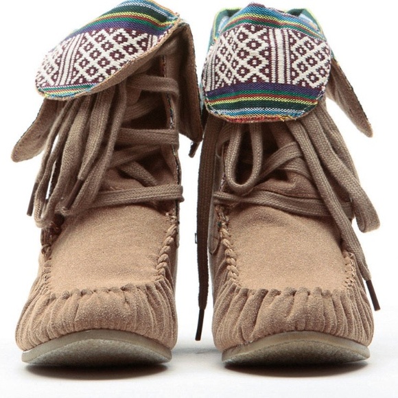LAST🌷SALE🔥Tribal Foldover Moccasins - Picture 2 of 5
