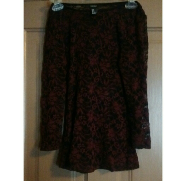 Burgundy floral shirt