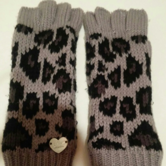 Leopard Fingerless Gloves