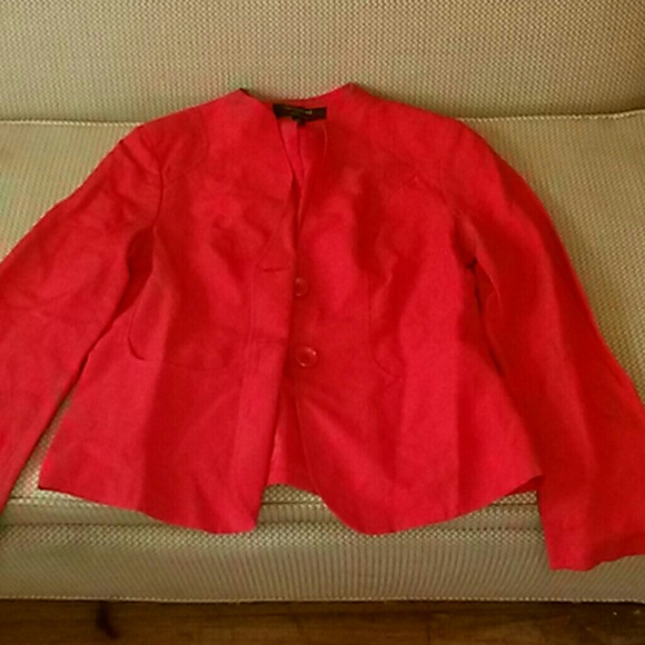Larry Levine Jackets & Blazers - Cute Red peplum jacket