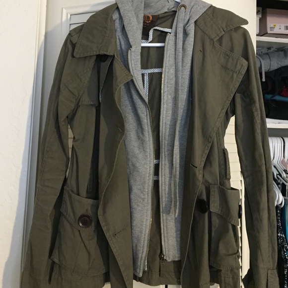 Dollhouse Jackets & Blazers - Olive green utility jacket