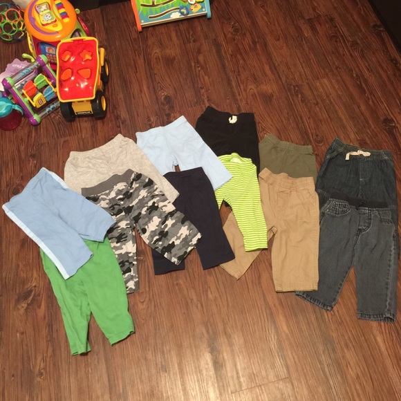 12 pair of size 6-9 month boy pants