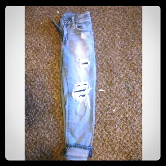 Highrise american eagle crop jeans