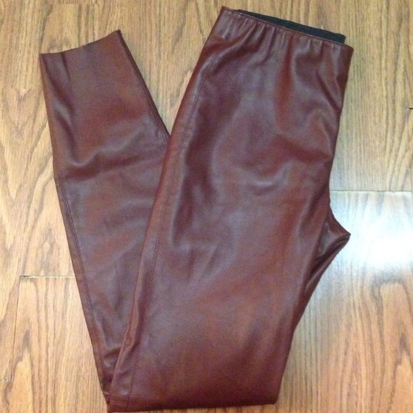 Zara leather leggings