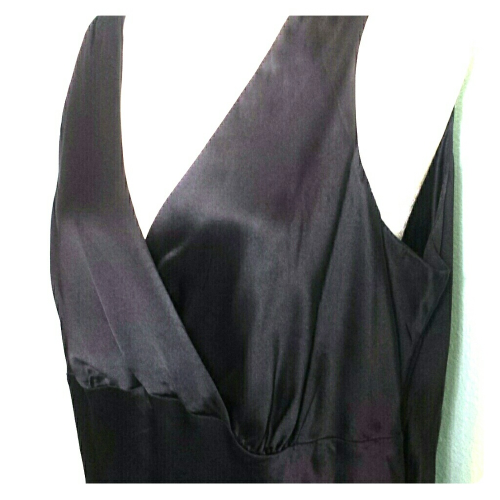 Old Navy Maternity 100% Silk Black Tank XL