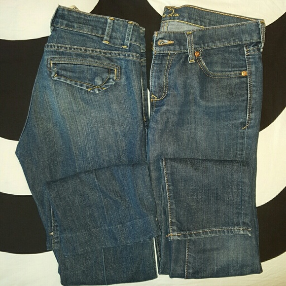 Sz. 6 2 pr of jeans! Gap low rise. Diva Old Navy