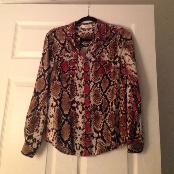 Calvin Klein snake print blouse