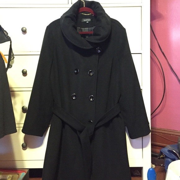 Ellen Tracy Double Breasted Wool Coat