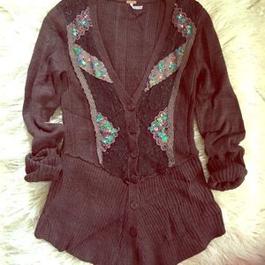 Free People Embellished Cardigan
