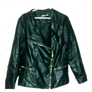 Women's Faux Leather Moto Jacket