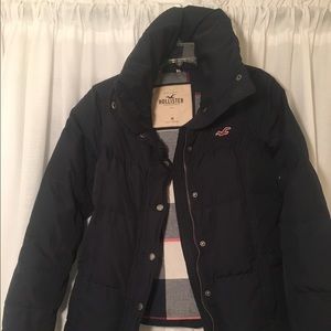 Navy Blue Hollister Winter Jacket