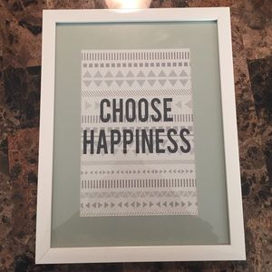 Choose happiness wall art