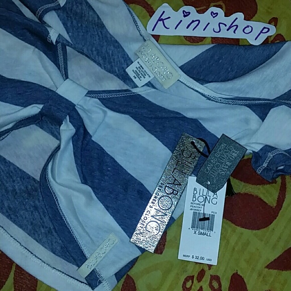 New before me peacoat knot front crop top blue xs - Picture 4 of 4