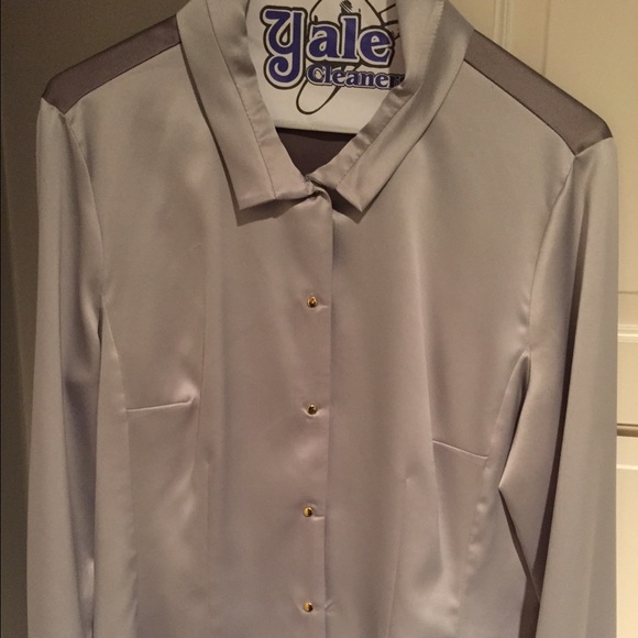 Satin look fancy dress blouse