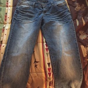 Juniors size 13 blue jeans.
