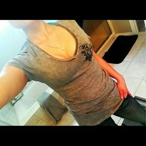 SOLD!! Forever 21 Studded Crown Tee