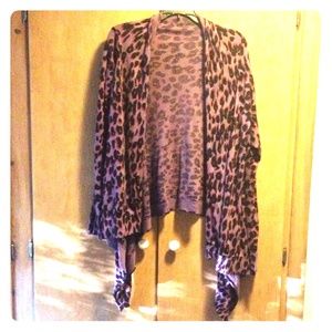 Purple casual cardigan