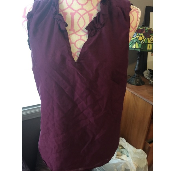 Purple blouse.