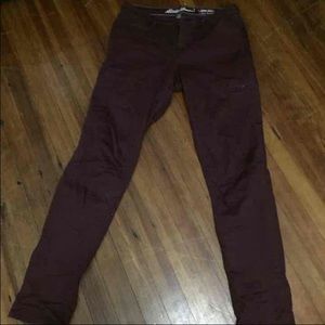Maroon Red skinny pants