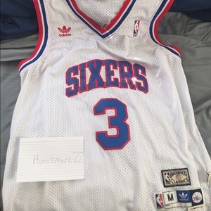 Allen Iverson authentic sixers jersey white home