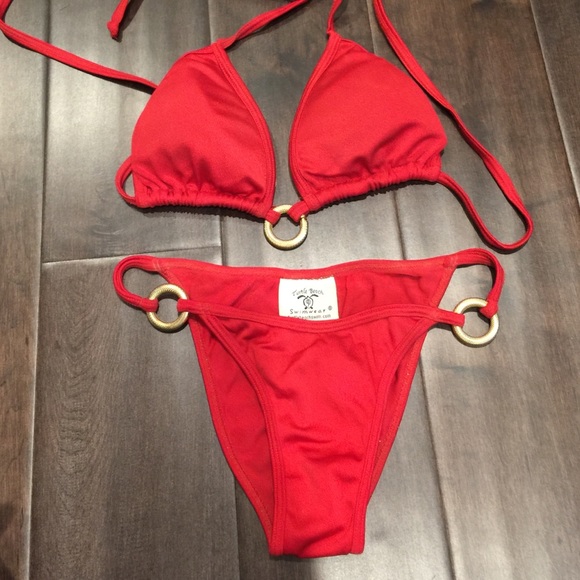 Turtle Beach red bikini