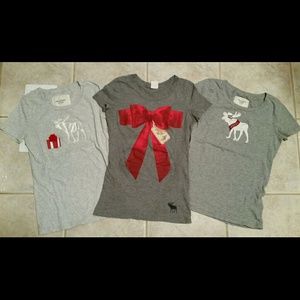 SOLD!! 3 Bundled Abercrombie & Fitch Gray Tees