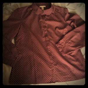 Banana Republic Polkadot long sleeve button down