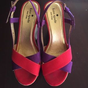 Kate Spade New York Wedges in red/purple.