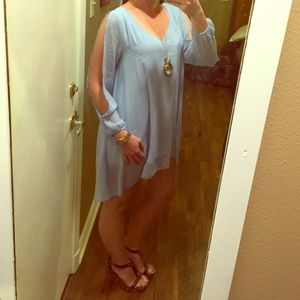 Light blue long sleeve dress