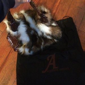New Adrienne landau fur hand bag