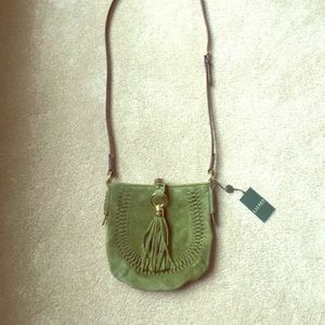 Ralph Lauren Olive Suede Crossbody Bag