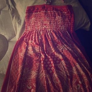 A red summer/beach dress