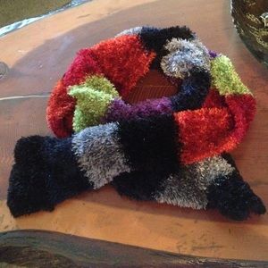 Multicolored Fuzzy Scarf