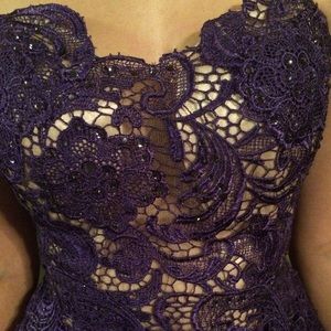 lace bodice homecoming dress by Dave and Johnny