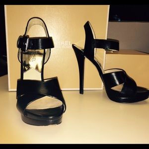 Michael Kors black strap shoes