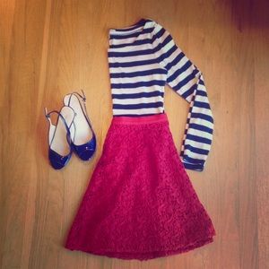 Joie Lattice Lace Circle Skirt