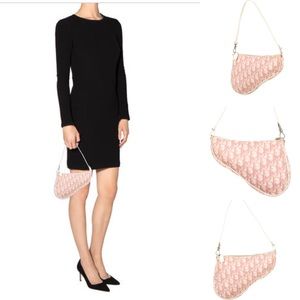 💲FINAL SALE💲C. Dior Pink Mini Saddle Bag