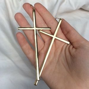 Big cross earrings