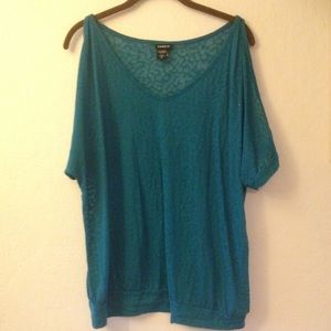 Torrid Cold Shoulder Burn Out Shirt