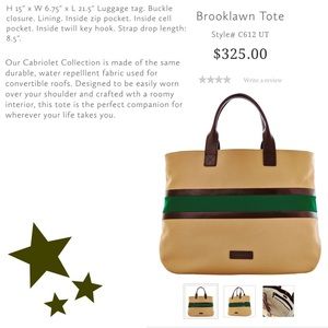 Dooney Bourke - Brooklawn Tote - Tan and Green!!!