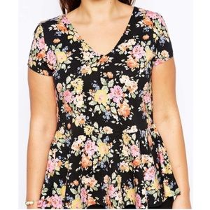 Floral Peplum Top