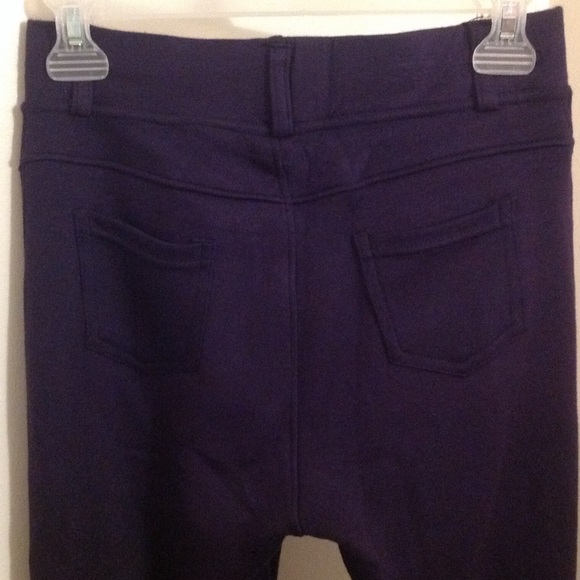 Fleece Lined Jeggings, Navy Blue - Picture 3 of 4