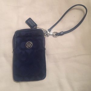 Authentic coach phone holder wristlet