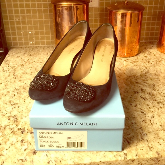 Antonio Melani black dress wedges