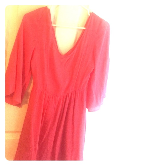 Pink dress fun back
