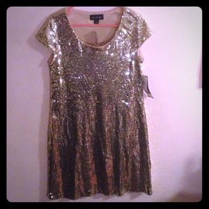 Gold sequince dress