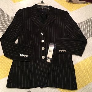 Black pinstriped jacket! Brand new with tags