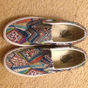 Multicolor slip-on Vans